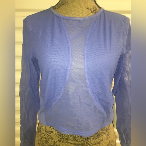 New With Tags Lululemon Mesh Panelled Training Long Sleeve Shirt Wild Indigo 12 - Picture 9 of 16